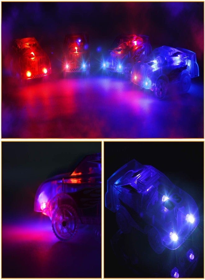 Save Unicorn Tracks Cars Replacement only, Toy Cars for Most Tracks Glow in The Dark, Car Track Accessories with 5 Flashing LED Lights, Compatible with Most Car Tracks for Girls Boys and Kids(4pack) - Image 2